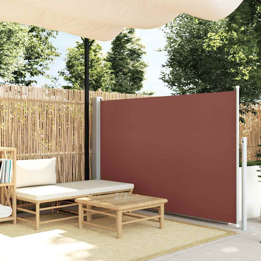 vidaXL Zaťahovacia bočná markíza 140 x 300 cm hnedá