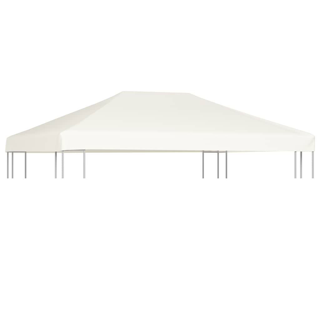 vidaXL Strieška na altánok 310 g/m² 4x3 m krémovo-biela