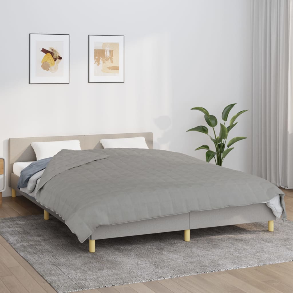 vidaXL Záťažová prikrývka šedá 200x225 cm 9 kg látka