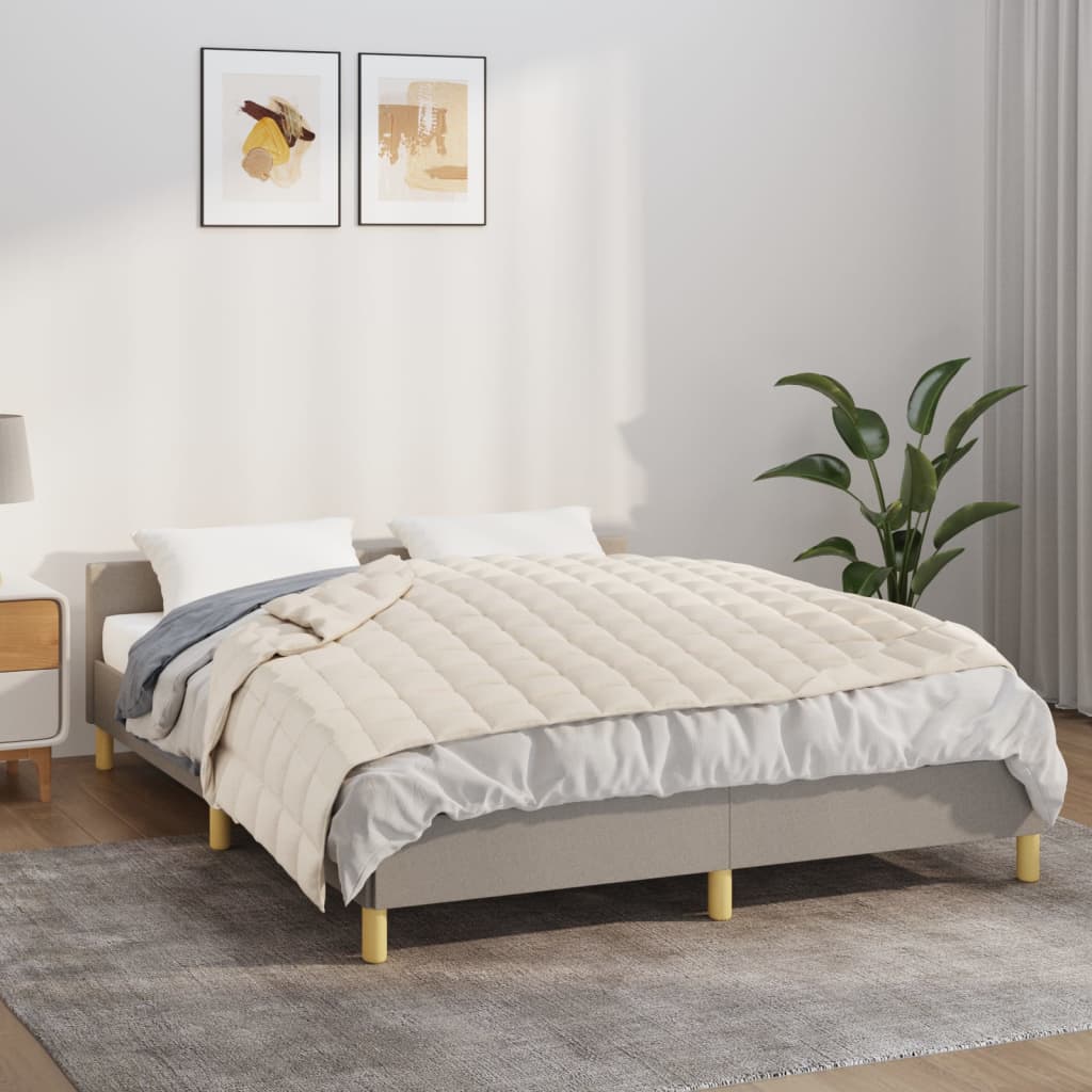vidaXL Záťažová prikrývka bledokrémová 120x180 cm 9 kg látka