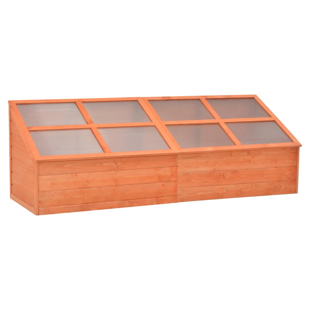 vidaXL Skleník, drevo 180x57x62 cm