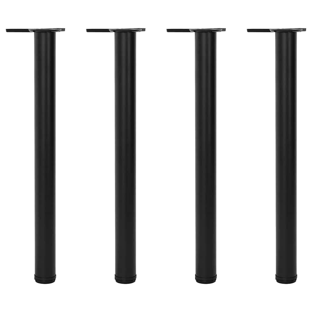 Stolové nohy s nastaviteľnou výškou, čierne 710 mm 4 ks