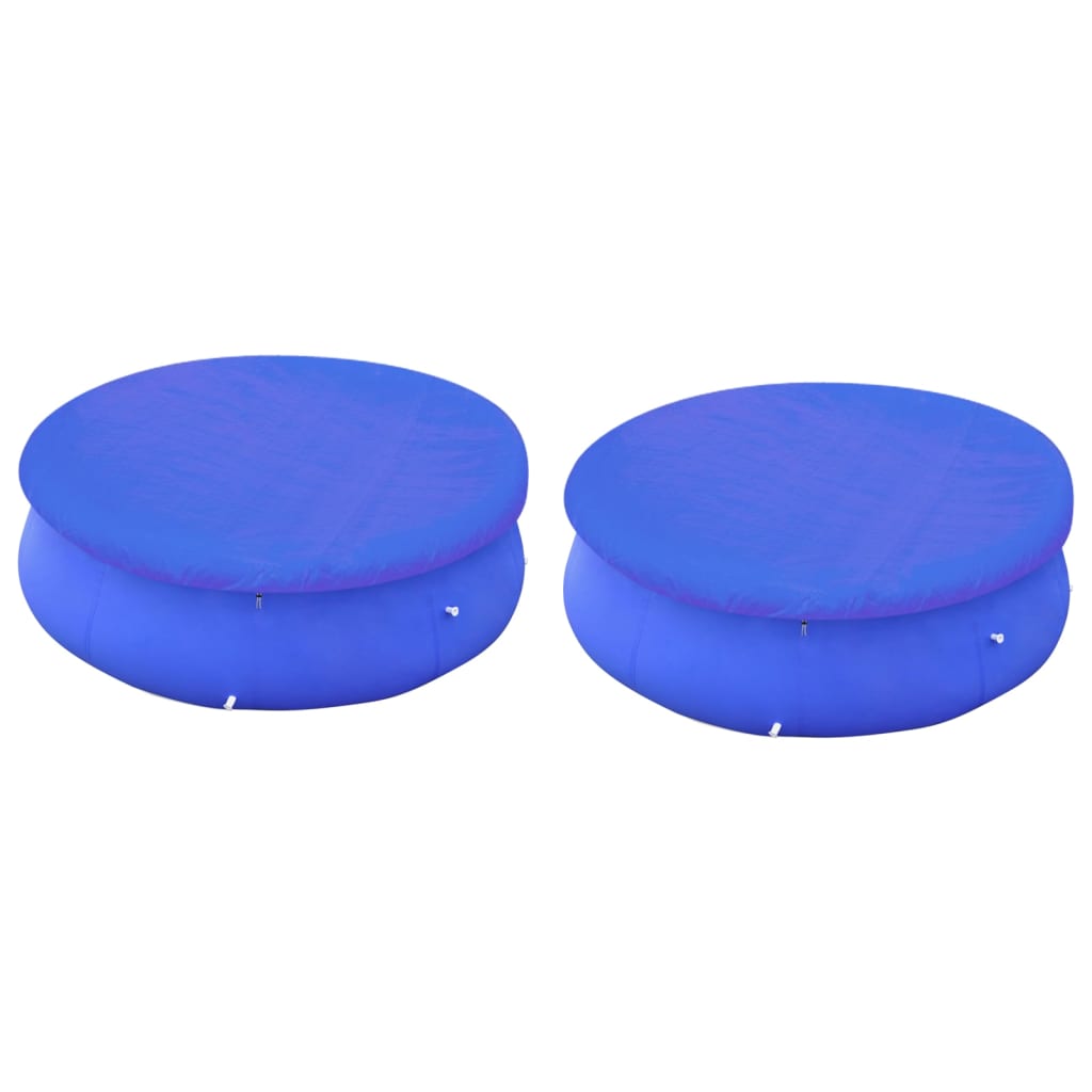 vidaXL Bazénové plachty na okrúhle nadzemné bazény s priemerom 360-367 cm 2ks