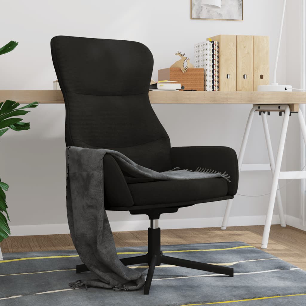 vidaXL Relaxačné kreslo čierne zamat