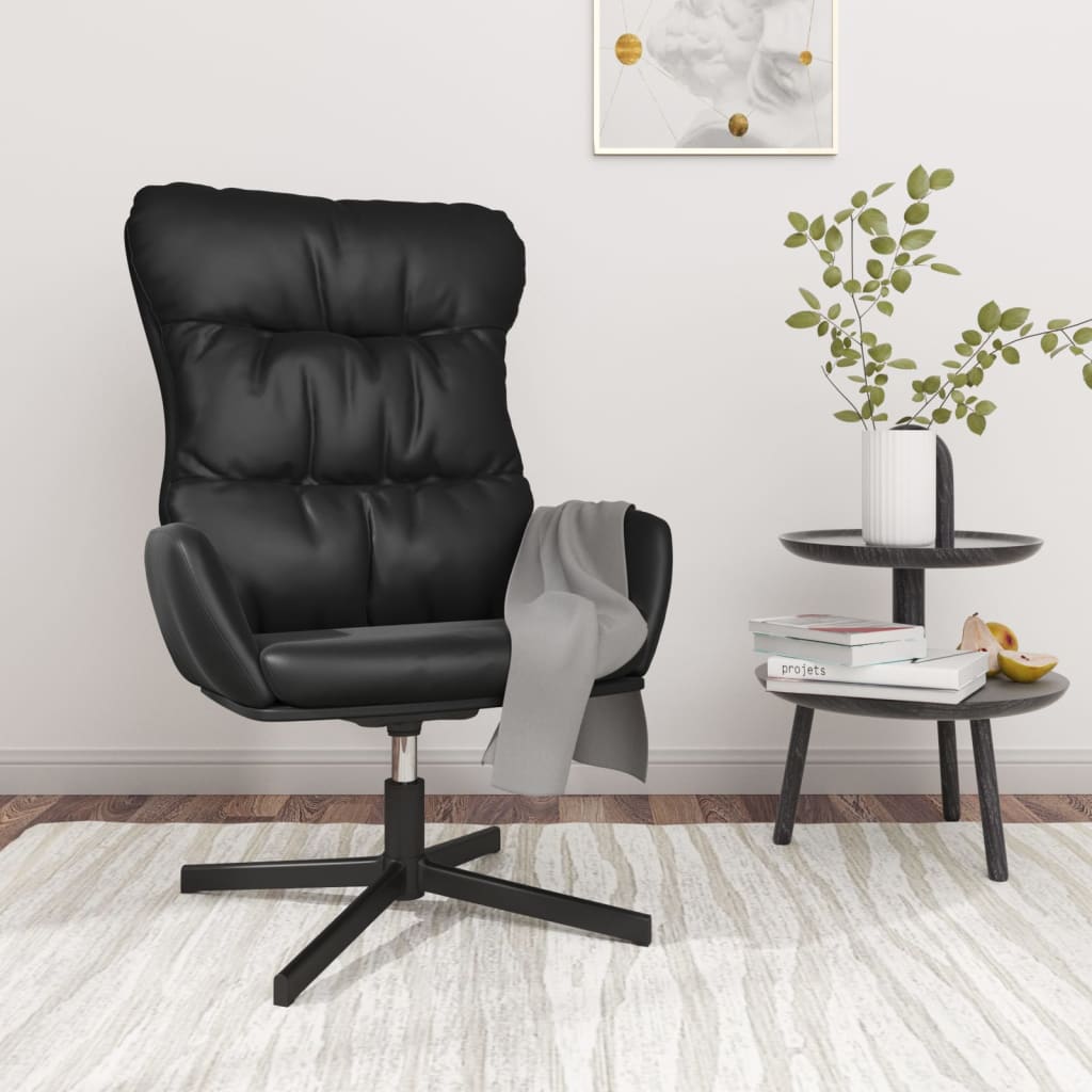 vidaXL Relaxačné kreslo čierne umelá koža