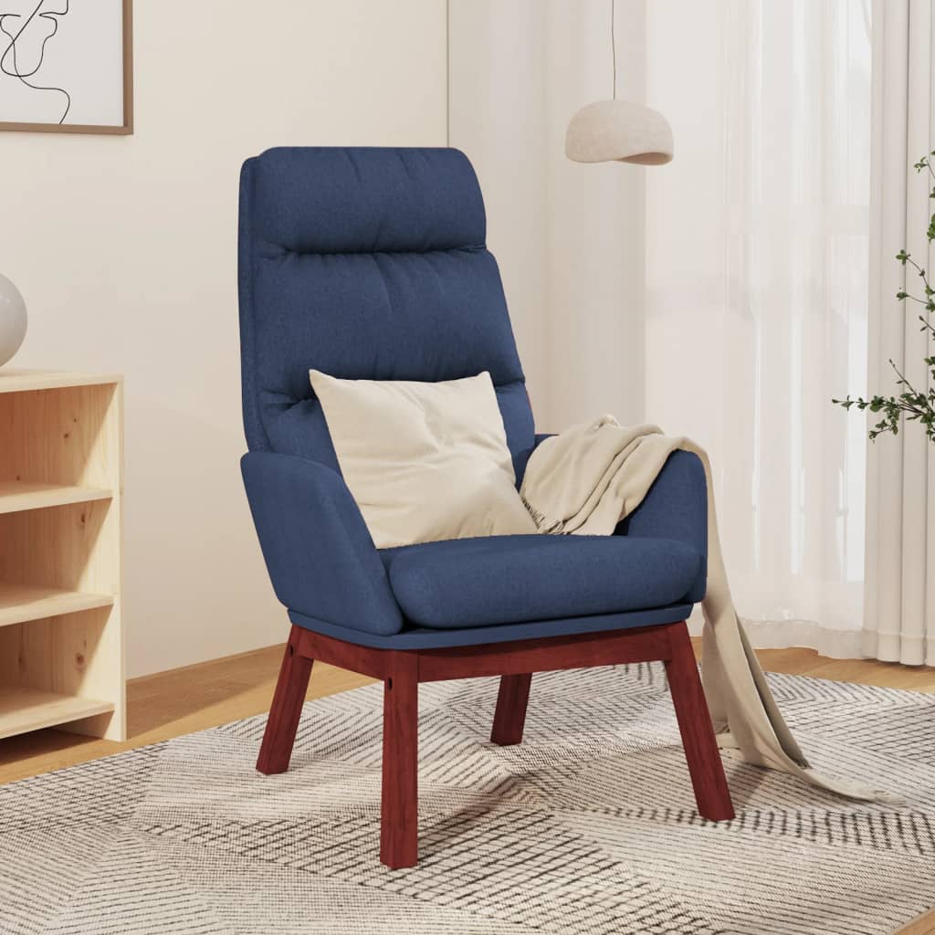 vidaXL Relaxačné kreslo modré látkové