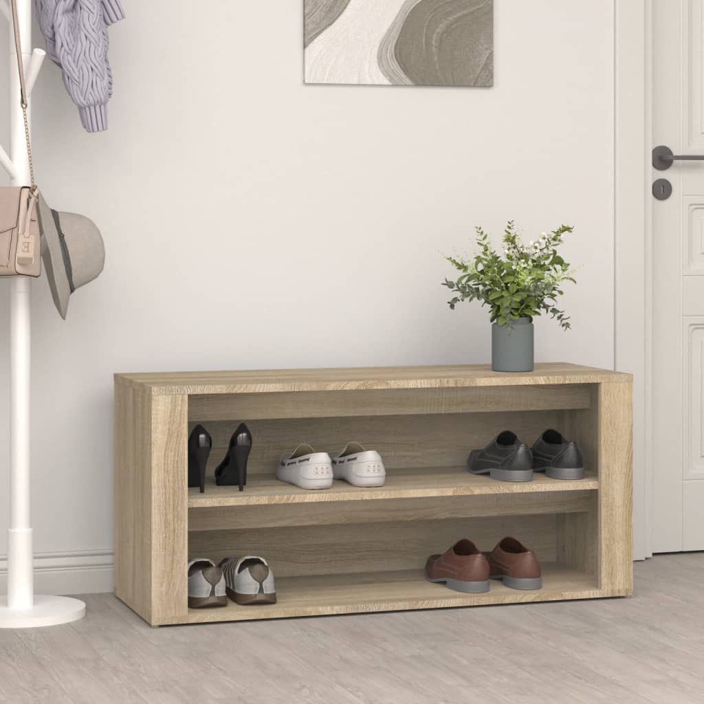 vidaXL Regál na topánky dub sonoma 100x35x45 cm spracované drevo