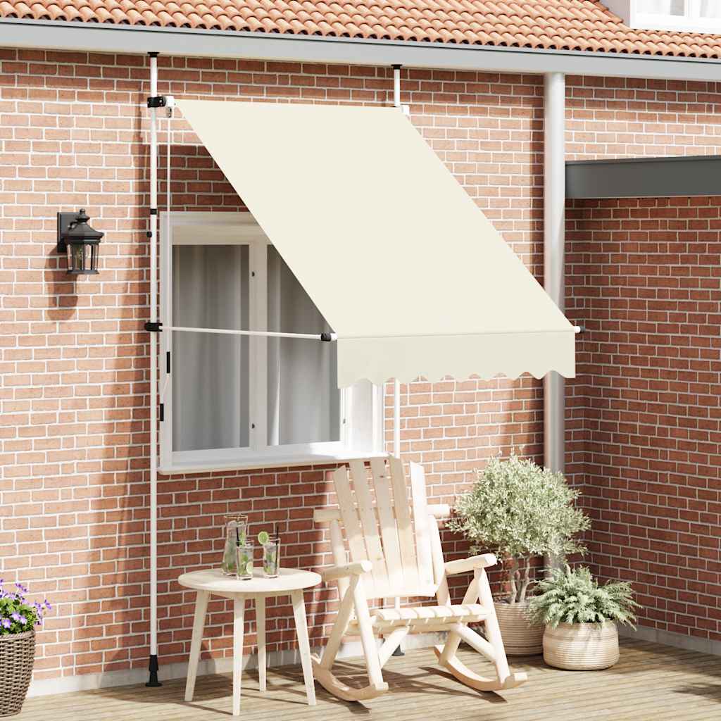 vidaXL Ručne zaťahovacia markíza 150 cm krémová