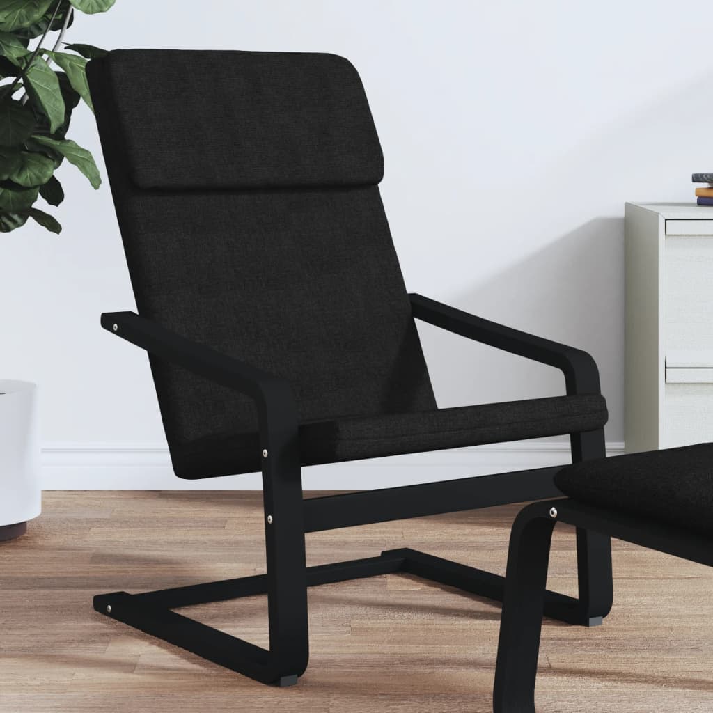 vidaXL Relaxačné kreslo čierne látkové