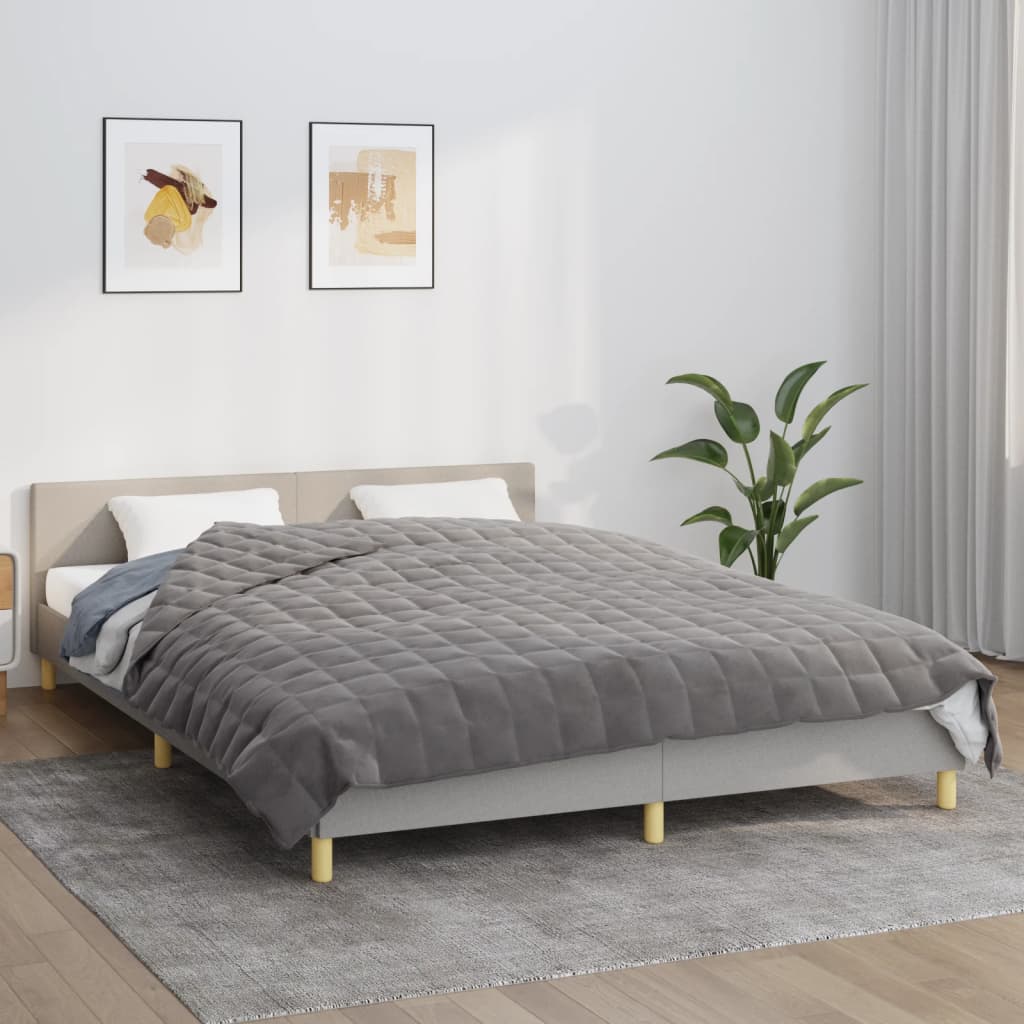 vidaXL Záťažová prikrývka šedá 200x200 cm 9 kg látka
