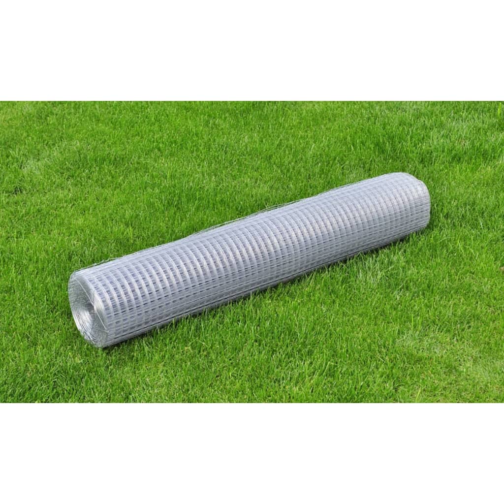 vidaXL Drôtené pletivo, pozinkovaná oceľ 25x1 m, strieborné