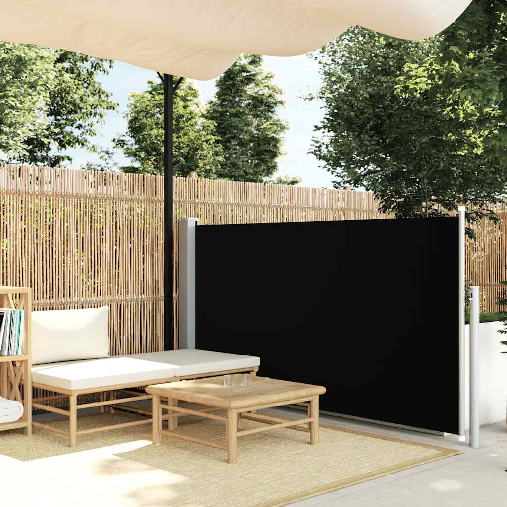 vidaXL Zaťahovacia bočná markíza 120 x 300 cm čierna