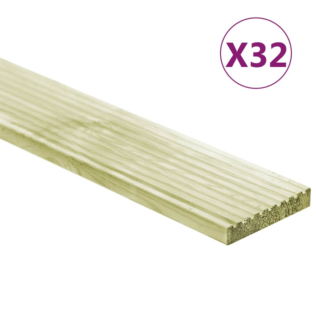 vidaXL Terasové dosky 32 ks 4,64 m² 1 m, impregnovaný borovicový masív