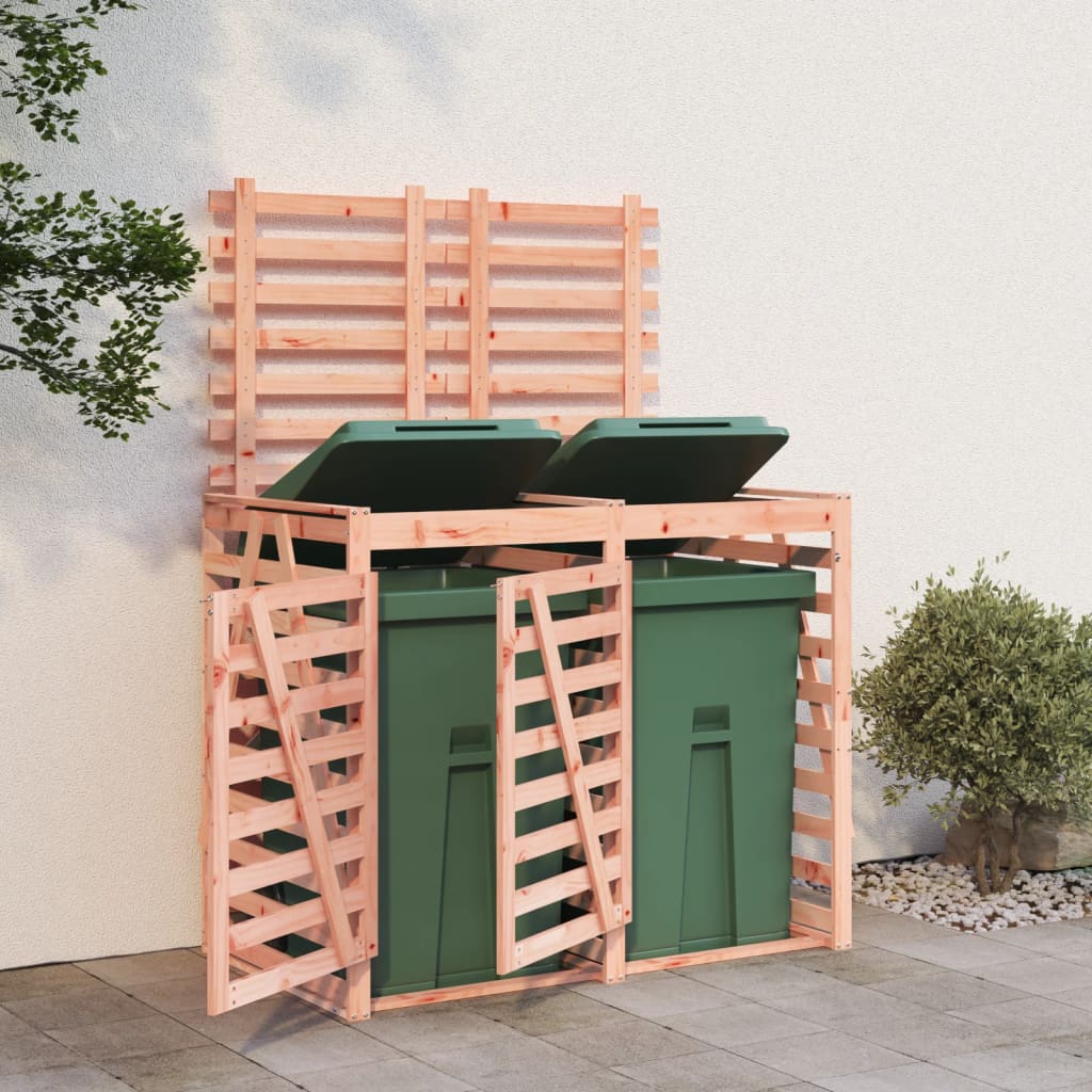 vidaXL Úložný box na dva odpadkové koše masívny douglas