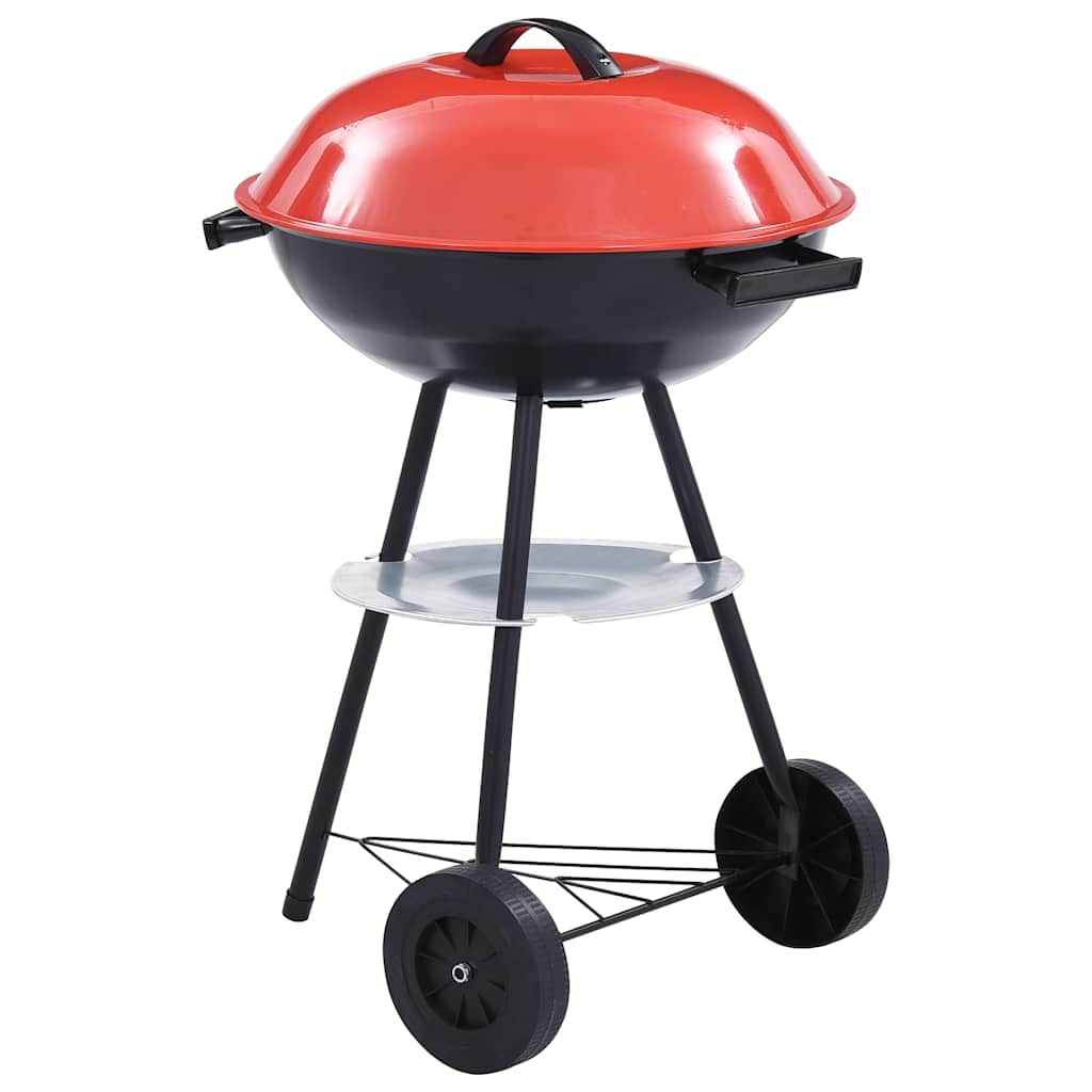 vidaXL Prenosný gril na drevené uhlie s kolieskami 44 cm