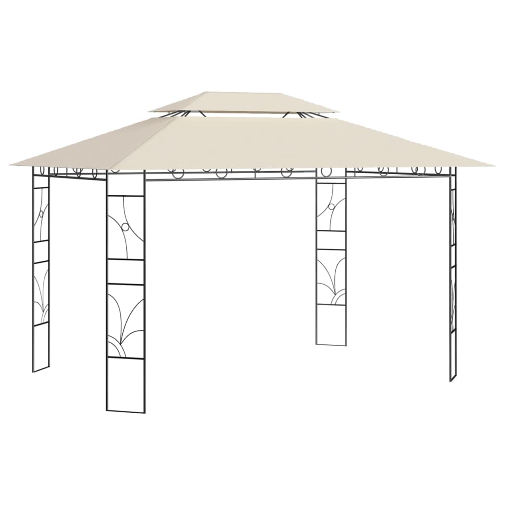vidaXL Altánok 4x3x2,7 m krémový 160 g/m²