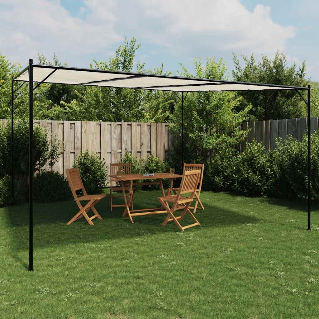 vidaXL Altánok biely 4x4 m 180 g/m² látka a oceľ
