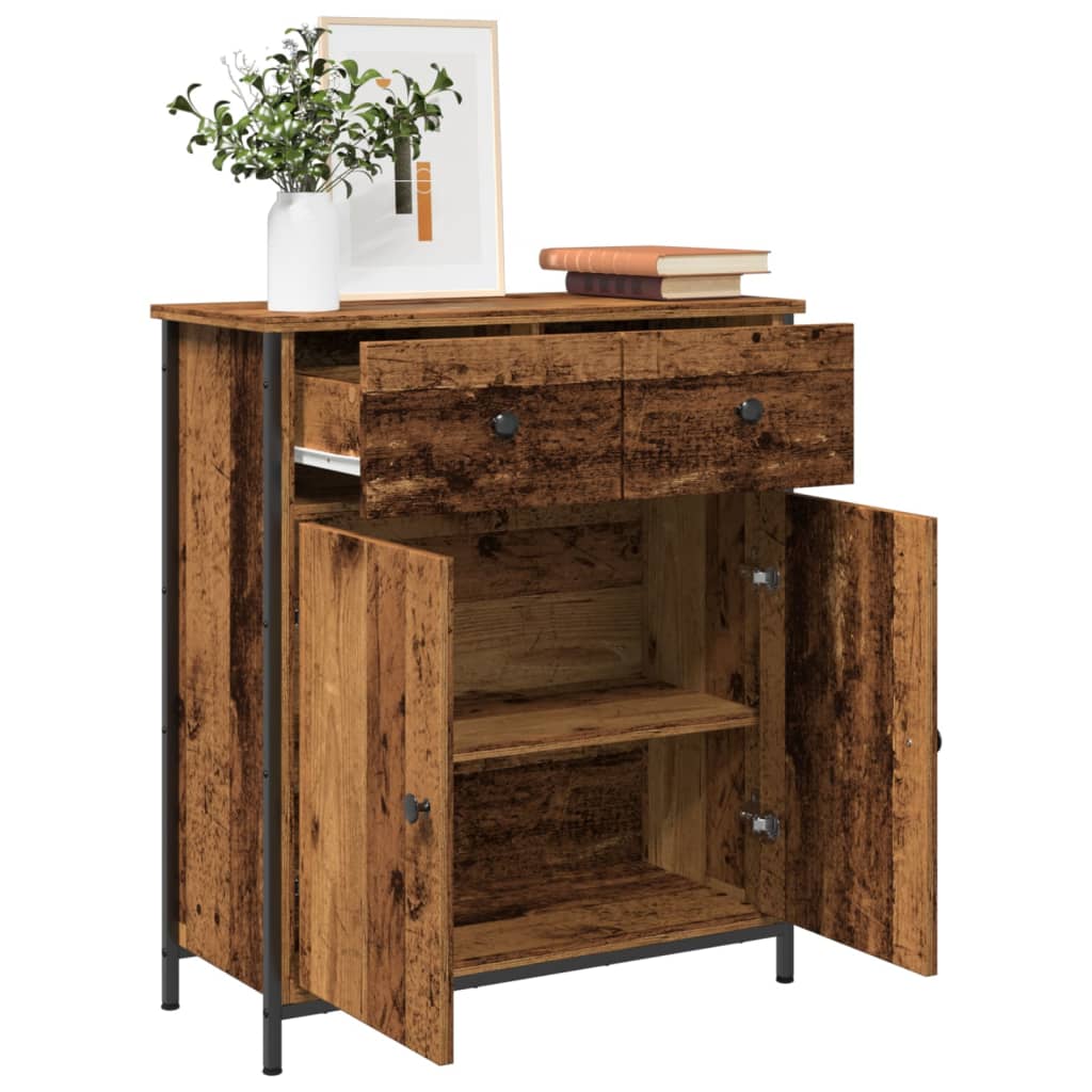 vidaXL Komoda staré drevo 70x30x80 cm kompozitné drevo