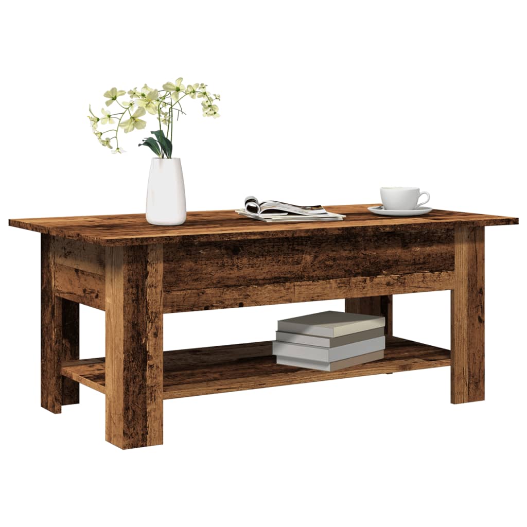 vidaXL Konferenčný stolík staré drevo 102x55x42 cm kompozitné drevo