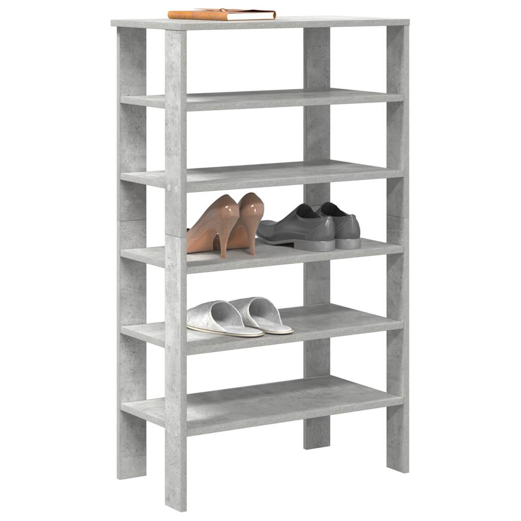 vidaXL Regál na topánky betónovosivý 61x32x105 cm spracované drevo