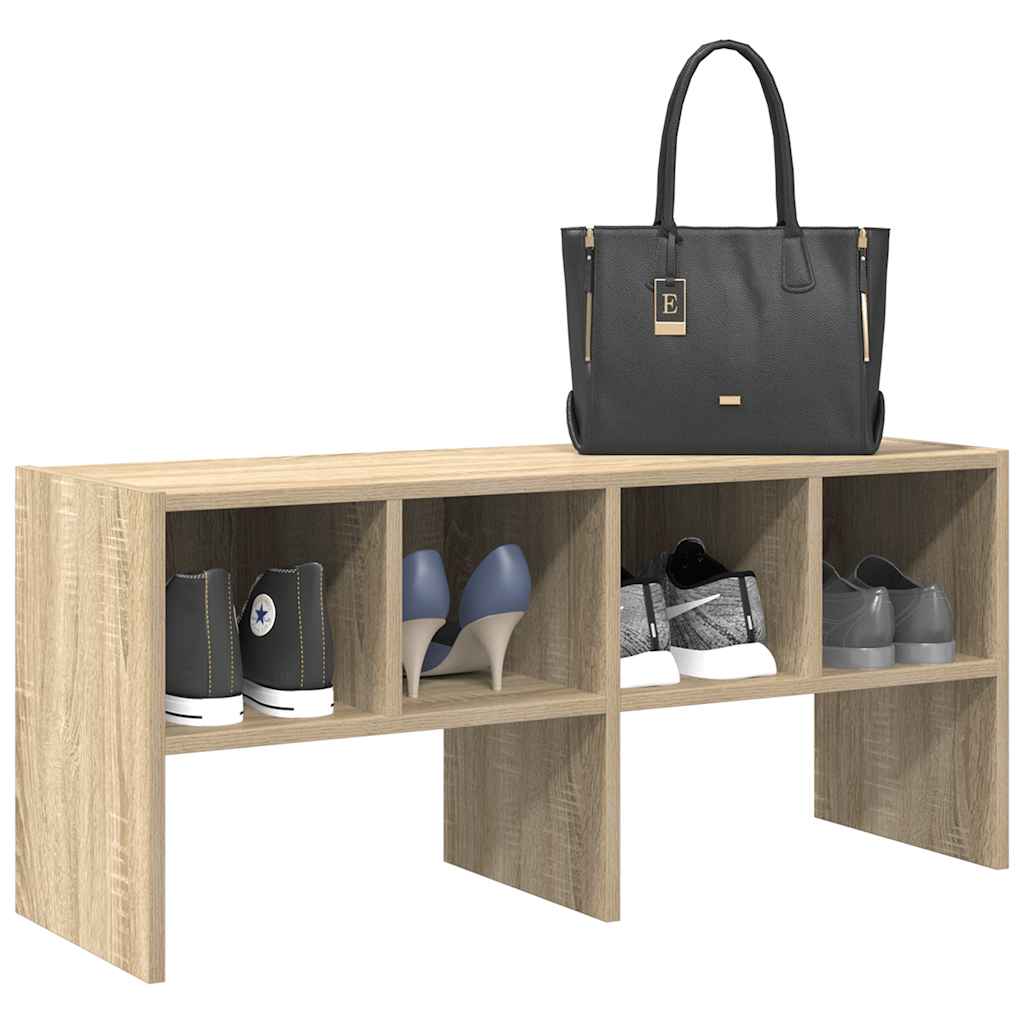 vidaXL Regál na topánky stohovateľné dub sonoma 89,5x30x40 cm