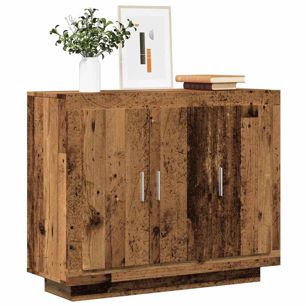 vidaXL Komoda staré drevo 92x35x75 cm kompozitné drevo