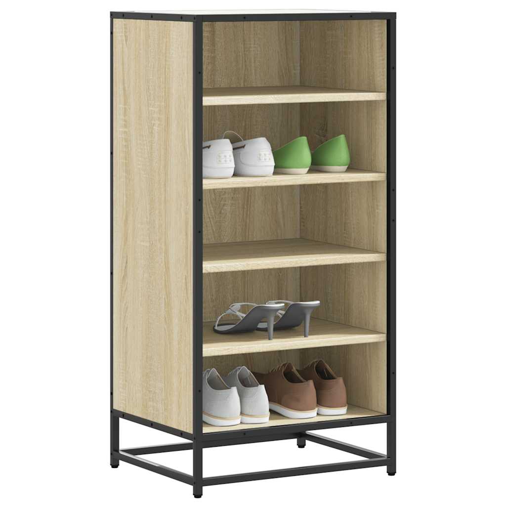 vidaXL Regál na topánky dub sonoma 48x38x97,5 cm spracované drevo