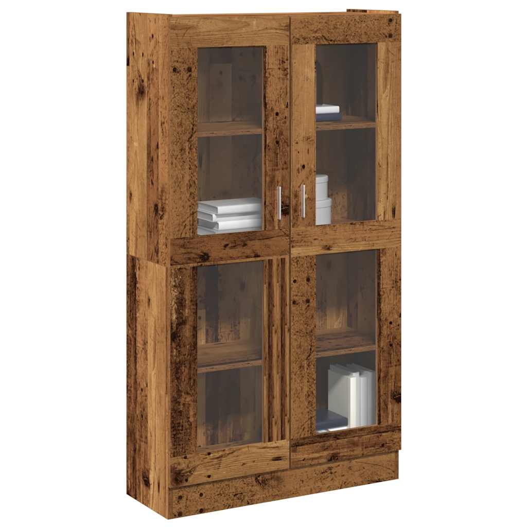 vidaXL Vysoká skrinka staré drevo 82,5x30,5x150 cm kompozitné drevo