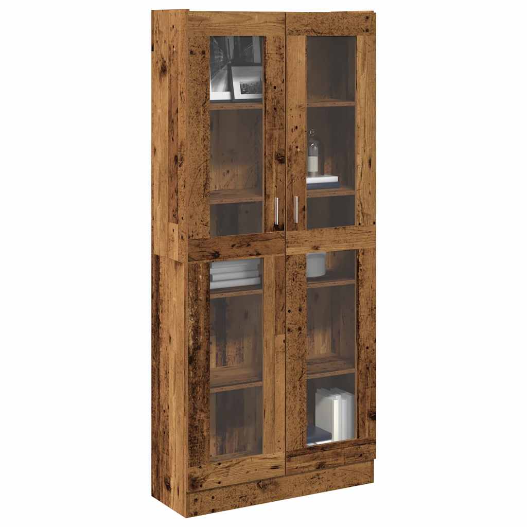 vidaXL Vysoká skrinka staré drevo 82,5x30,5x185 cm kompozitné drevo