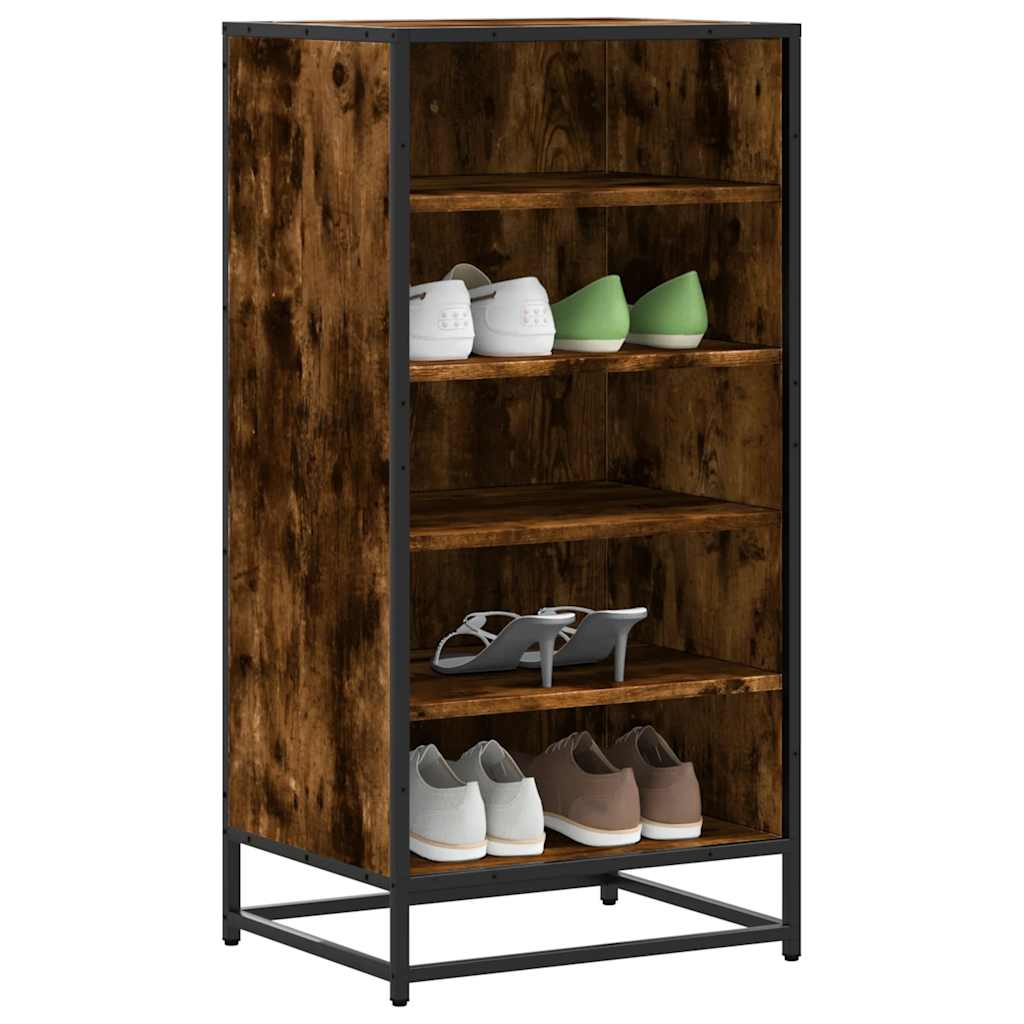 vidaXL Regál na topánky dymový dub 48x38x97,5 cm spracované drevo