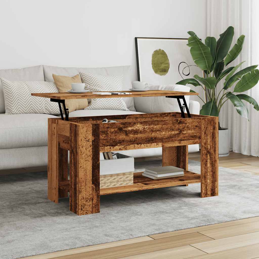 vidaXL Konferenčný stolík staré drevo 101x49x52cm spracované drevo
