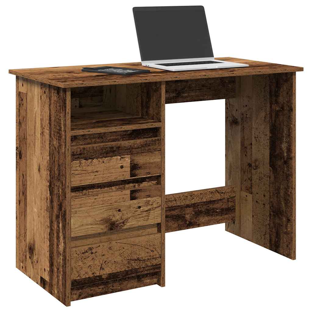 vidaXL Stôl staré drevo 102x50x75 cm kompozitné drevo