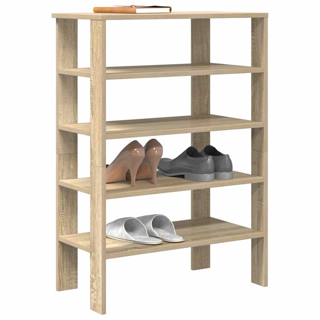 vidaXL Regál na topánky dub sonoma 61x32x87,5 cm spracované drevo