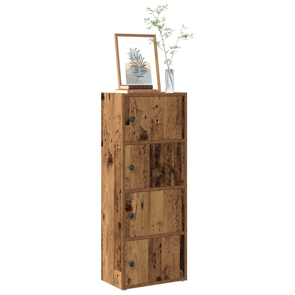 vidaXL Knižnica staré drevo 40x24x102 cm kompozitné drevo