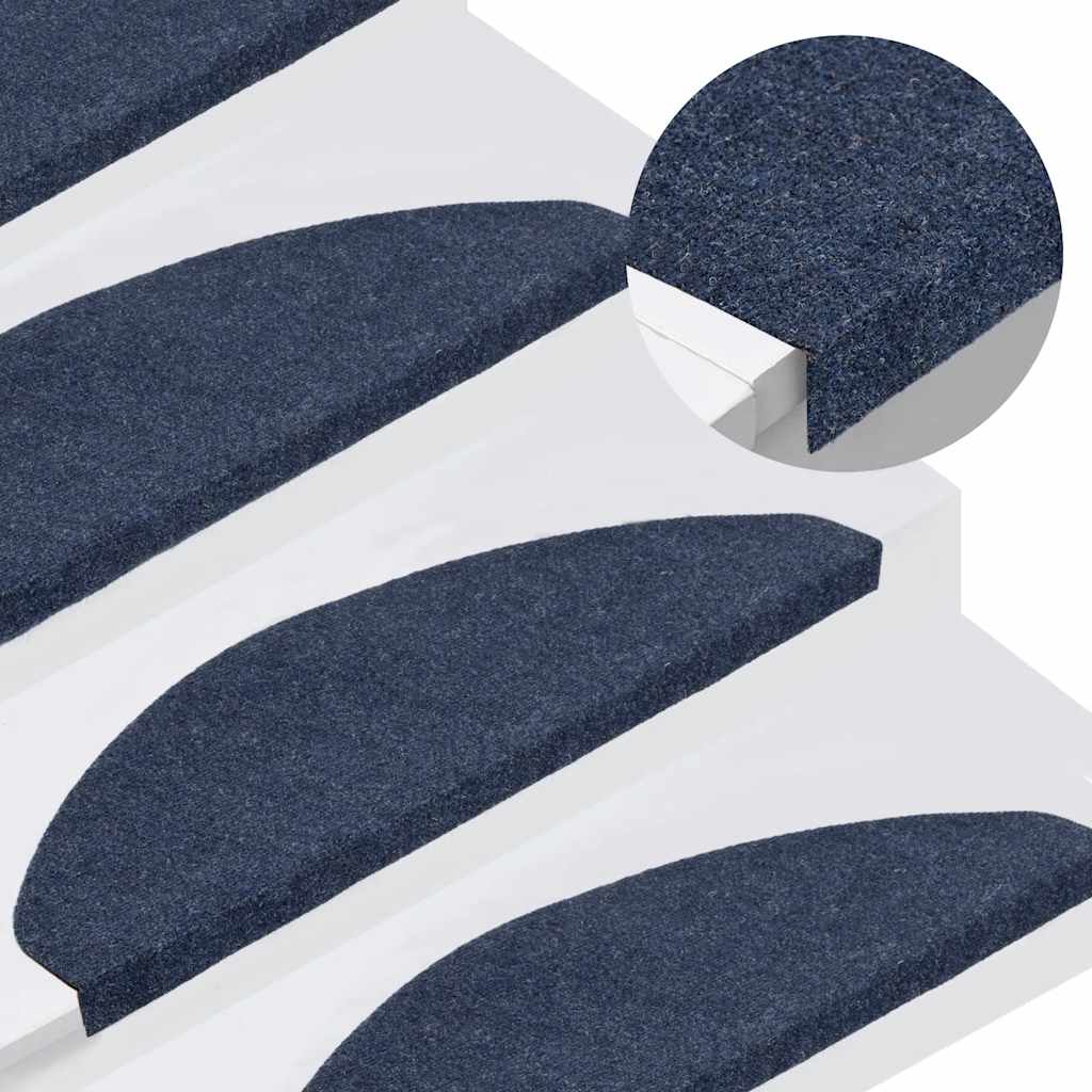 vidaXL Nášľapy na schody samolepiace 30 ks modré 65x22,5x3,5 cm