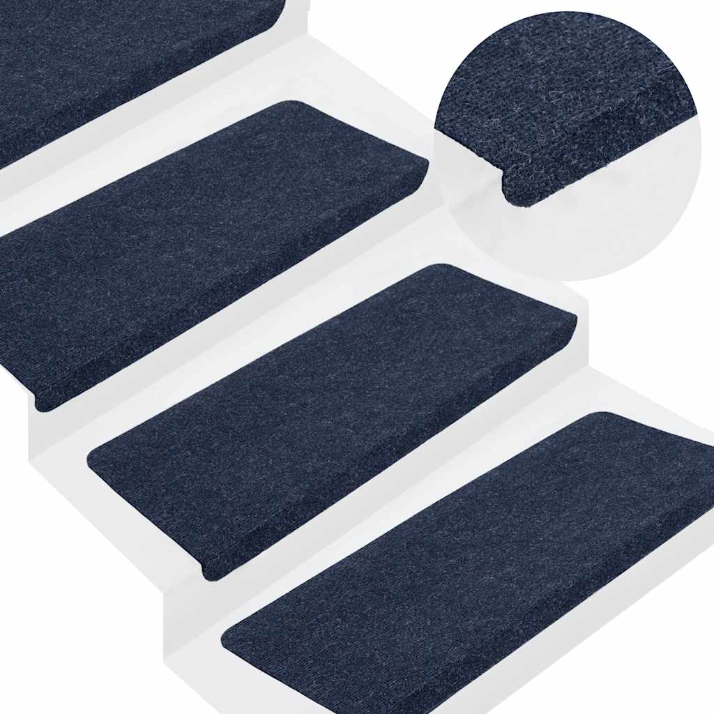 vidaXL Samolepiace nášľapy na schody 30 ks modré 65x24,5x3,5 cm