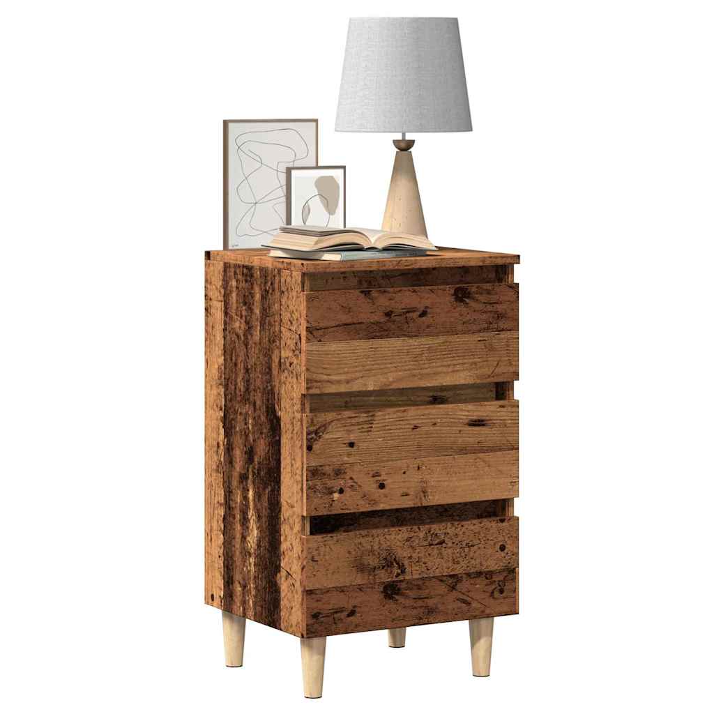 vidaXL Nočná skrinka Old Wood 40x35x69 cm Engineered Wood