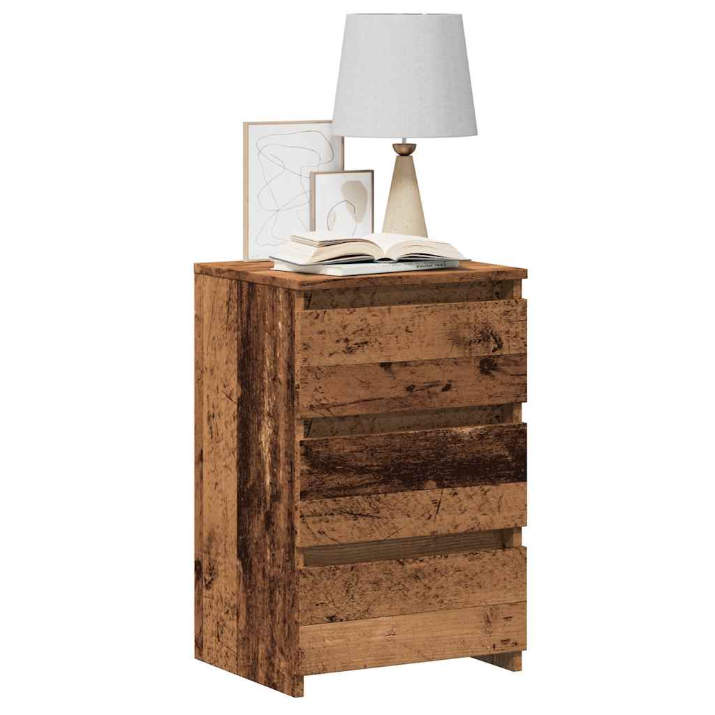 vidaXL Nočná skrinka Old Wood 40x35x62,5 cm Engineered Wood