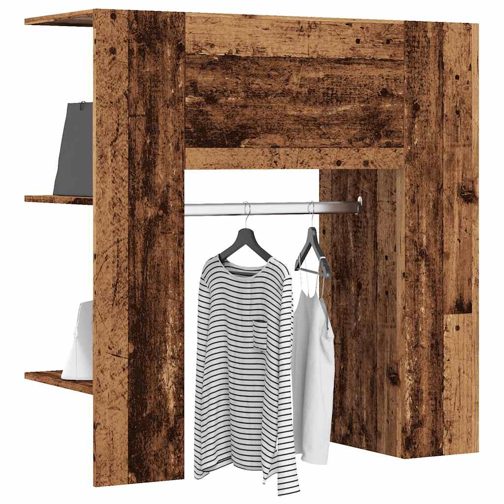 vidaXL Predsieň Old Wood 97,5x37x99 cm Engineered Wood