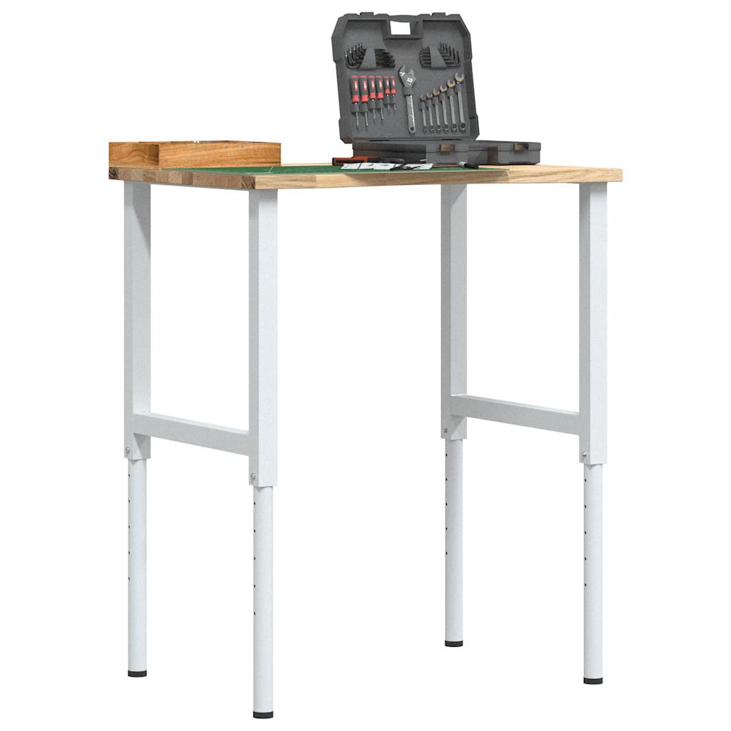 vidaXL pracovný stôl 80x60x(71,5-98) cm masívny dub