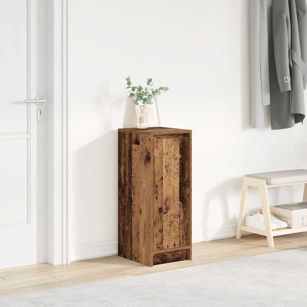 vidaXL Botník staré drevo 29,5x34x76 cm kompozitné drevo
