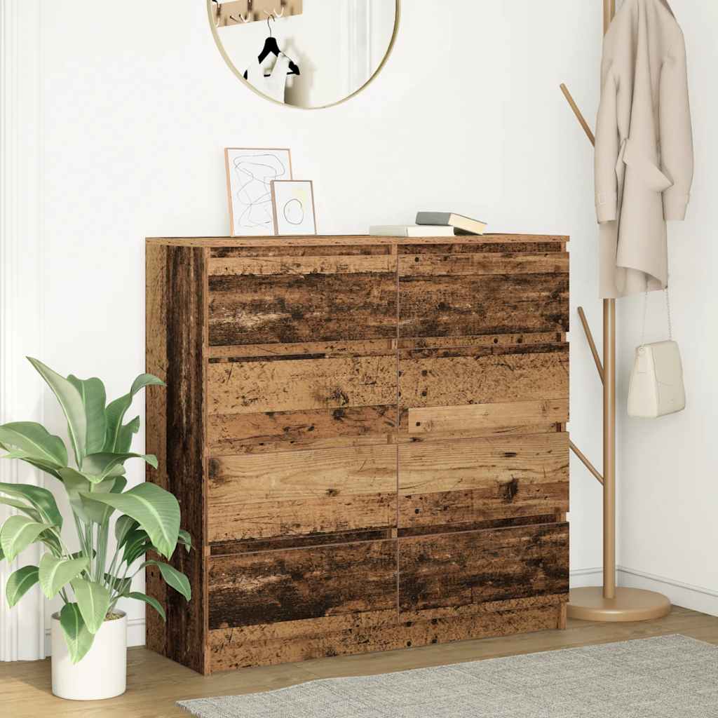 VidaXL Príborník Old Wood 100x35x99 cm Engineered Wood