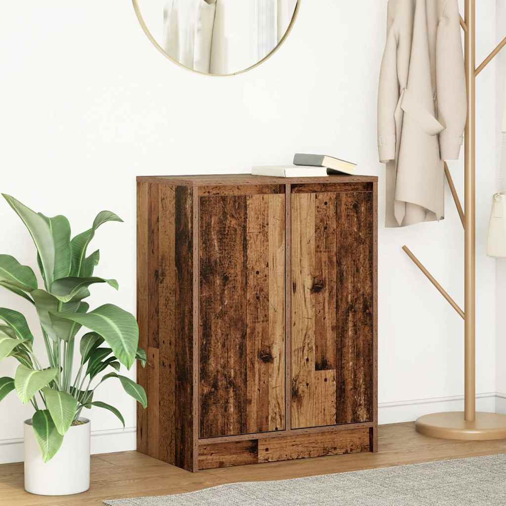 vidaXL Komoda staré drevo 57x34x76 cm kompozitné drevo