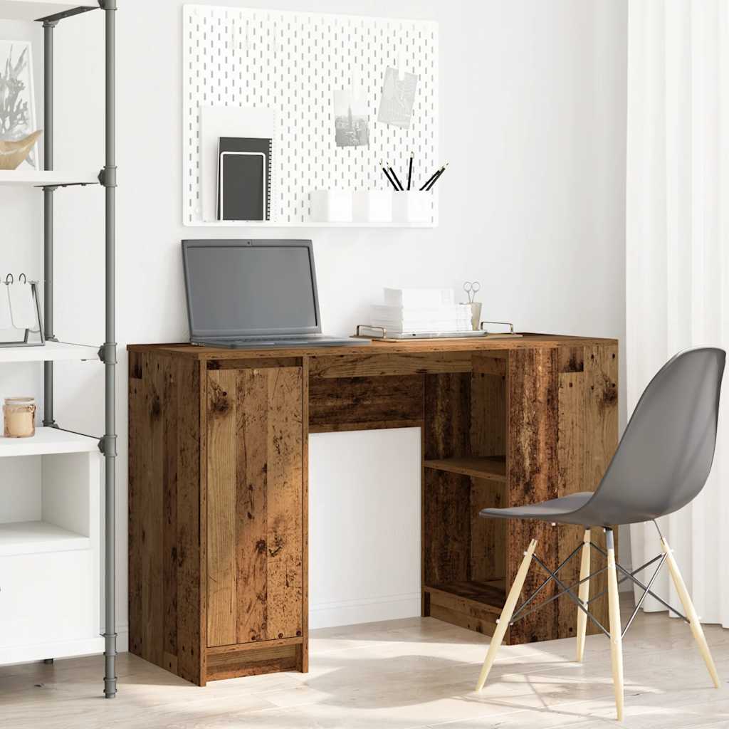 vidaXL Písací stôl staré drevo 120x42x76 cm kompozitné drevo