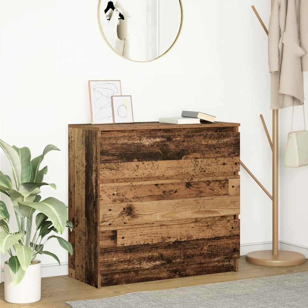 vidaXL Komoda staré drevo 80x35x76 cm kompozitné drevo