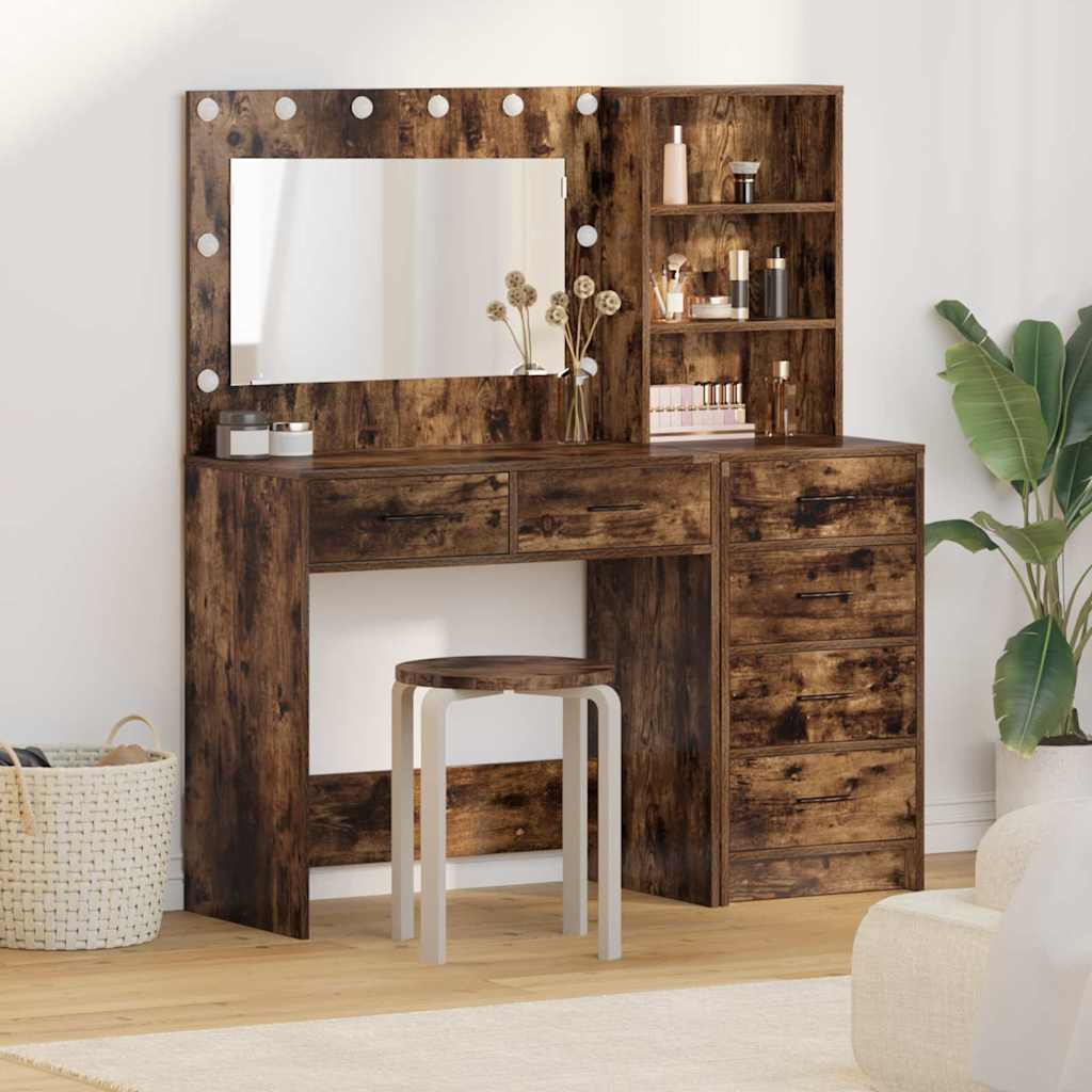 vidaXL Toaletný stolík Hnedá 78.5 x 41 x 135 cm Kompozitné drevo