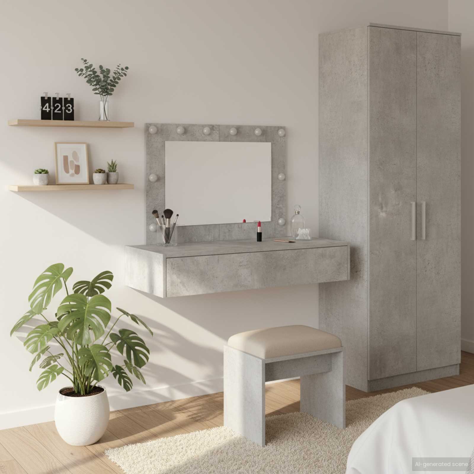 vidaXL Toaletný stolík Sivá 100 x 40 x 70 cm Kompozitné drevo