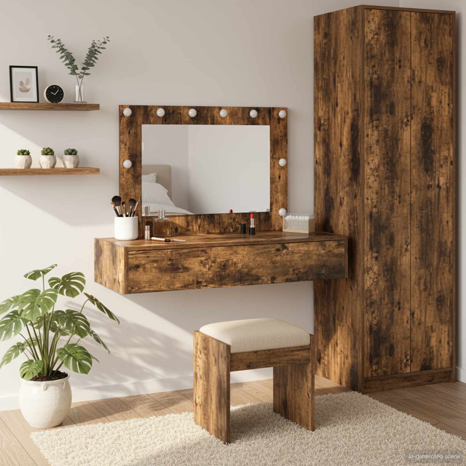 vidaXL Toaletný stolík Hnedá 100 x 40 x 70 cm Kompozitné drevo