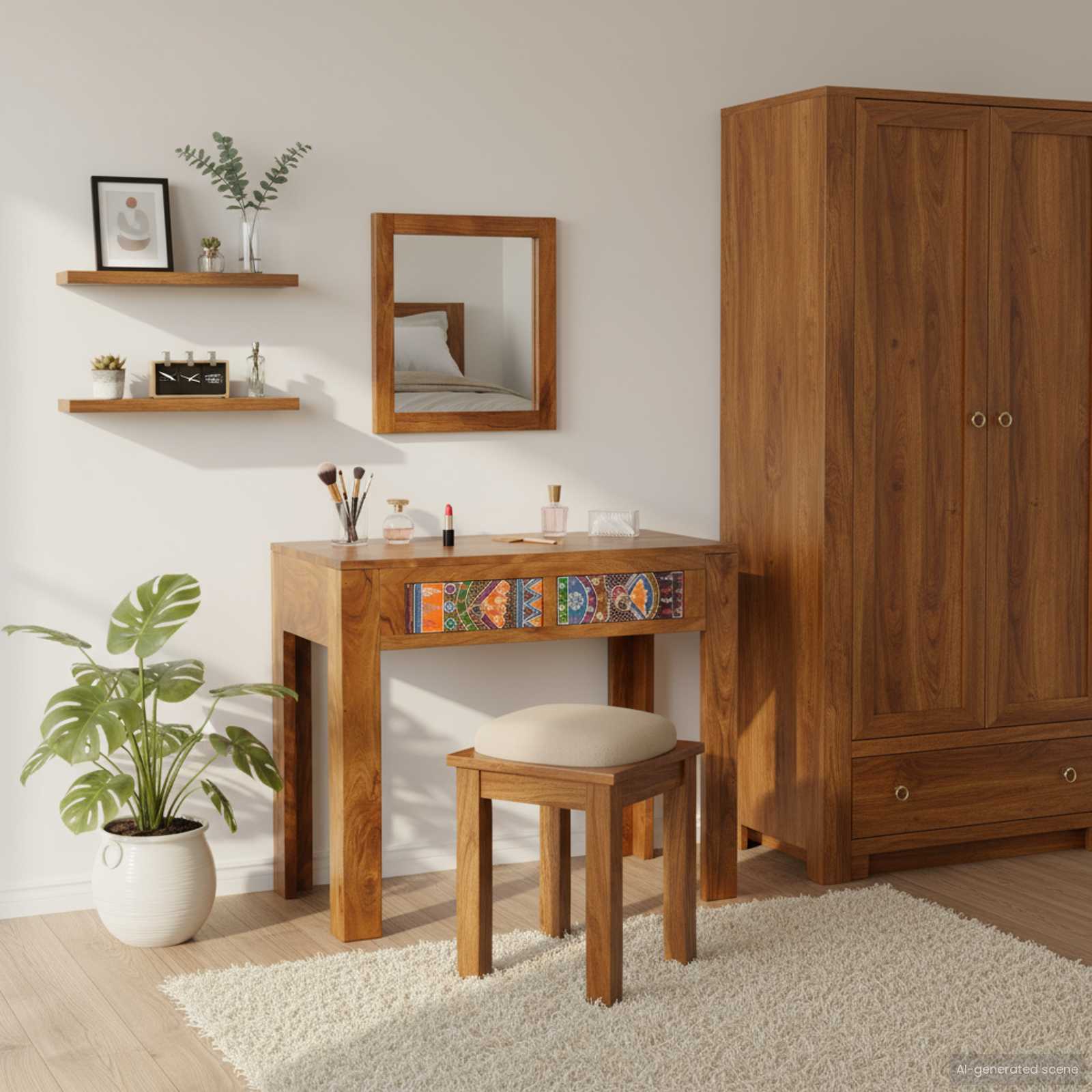 vidaXL Toaletný stolík Hnedá 90 x 45 x 75 cm Pevné akáciové drevo