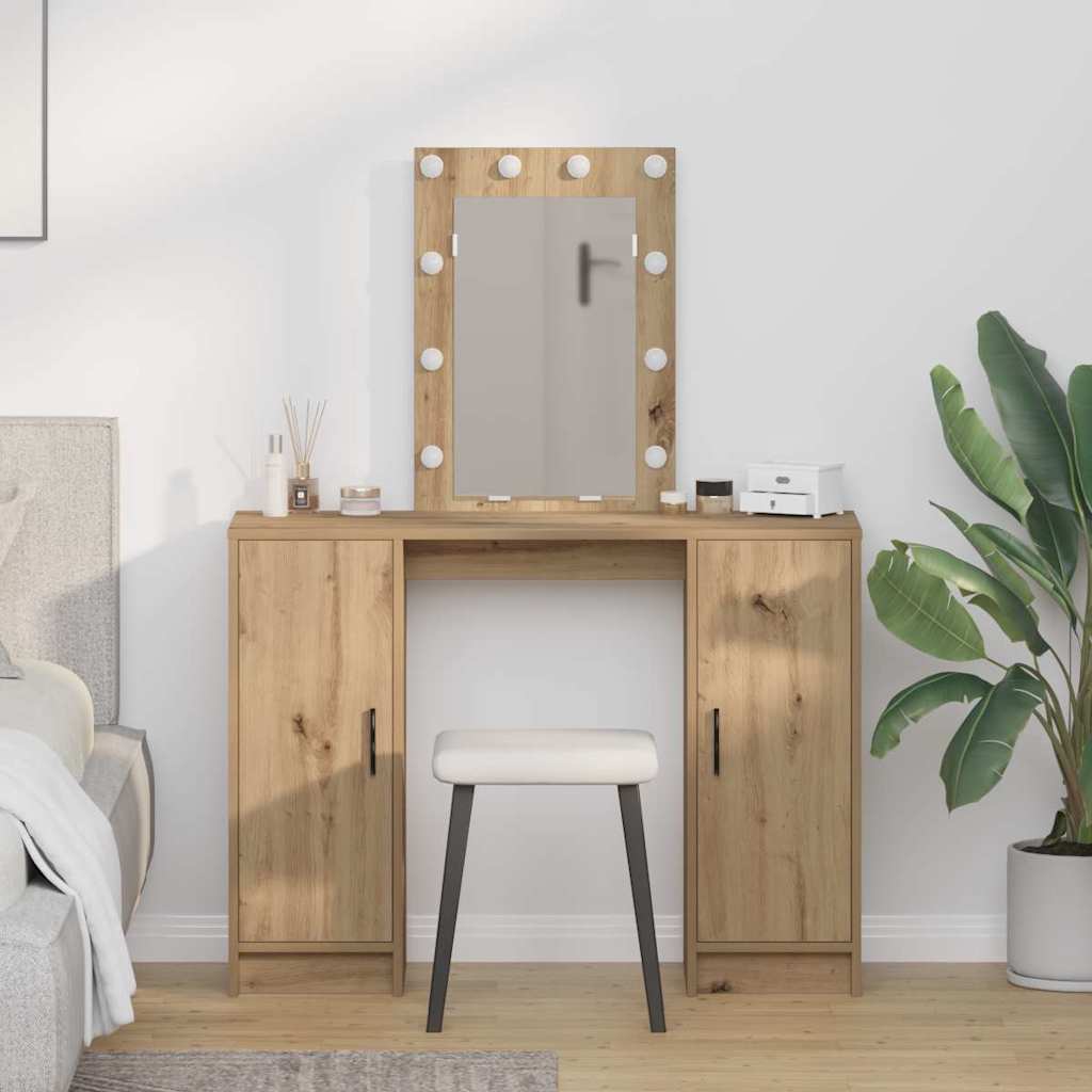 vidaXL Toaletný stolík Hnedá 102 x 33 x 135 cm Kompozitné drevo
